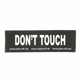 Etichette per imbracatura Julius K9 DON'T TOUCH S Bianco Nero (2 Unità)
