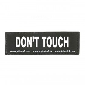 Etichette per imbracatura Julius K9 DON'T TOUCH L Bianco Nero (2 Unità)