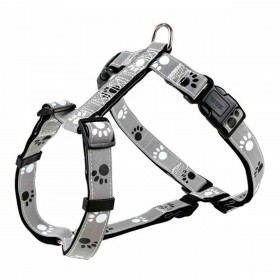 Imbracatura per Cani Trixie Silver Reflect Nero Grigio M/L