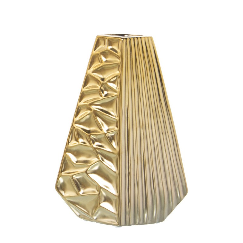 Vaso Alexandra House Living Dorato Ceramica 19 x 8 x 26 cm
