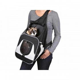 Zaino per Animali Domestici Trixie Savina Nero Grigio Poliestere 30 × 33 × 26 CM