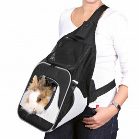 Zaino per Animali Domestici Trixie Savina Nero Grigio Poliestere 30 × 33 × 26 CM