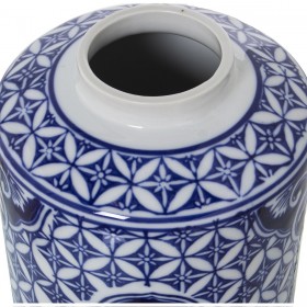 Vaso Alexandra House Living Azzurro Bianco Ceramica 15 x 30 cm