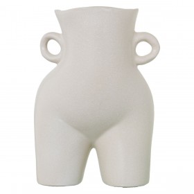 Vaso Alexandra House Living Bianco Ceramica 23 x 24 x 34 cm Con manici