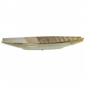 Centrotavola Alexandra House Living Bianco Dorato Ceramica 7 x 42 x 14 cm