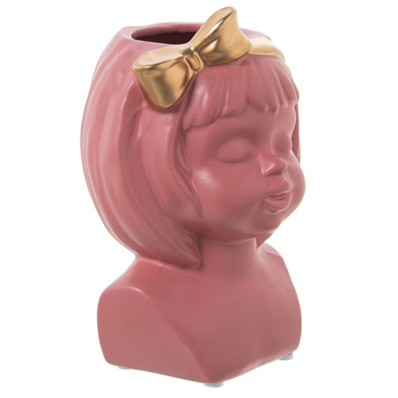 Vaso Alexandra House Living Rosa Ceramica 14 x 14 x 21 cm
