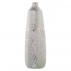 Vaso Alexandra House Living Argentato Ceramica 11 x 11 x 34 cm