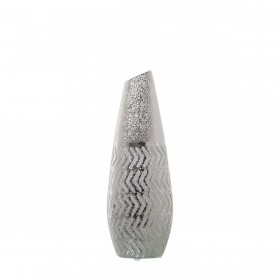Vaso Alexandra House Living Argentato Ceramica 12 x 7 x 35 cm