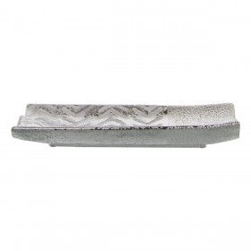 Centrotavola Alexandra House Living Argentato Ceramica 4 x 30 x 22 cm