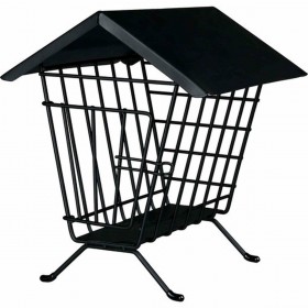 Mangiatoia Trixie Nero Metallo 20 × 23 × 20 CM Fieno
