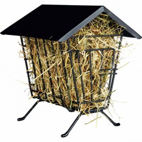 Mangiatoia Trixie Nero Metallo 20 × 23 × 20 CM Fieno