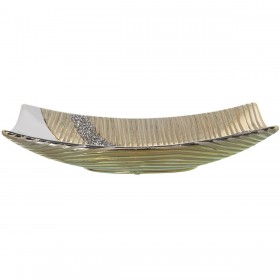 Centrotavola Alexandra House Living Dorato Ceramica 9 x 36 x 18 cm