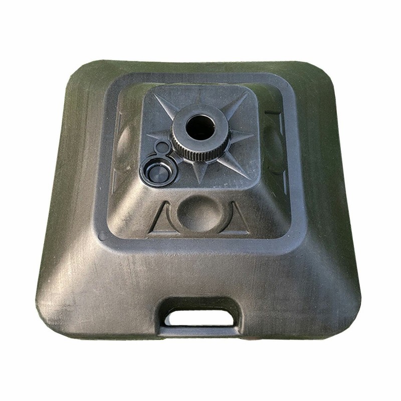 Marbueno Base Ombrellone Quadrato Plastica 45x45x27 cm 30L Nero Giardino, Piscina 10499