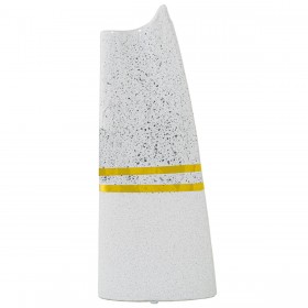 Vaso Alexandra House Living Bianco Dorato Argentato Ceramica 9 x 15 x 36 cm