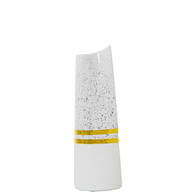 Vaso Alexandra House Living Bianco Argentato Ceramica 10 x 10 x 31 cm