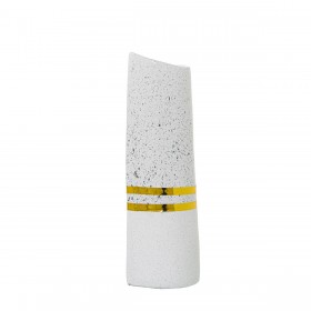 Vaso Alexandra House Living Bianco Argentato Ceramica 10 x 10 x 31 cm