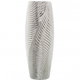 Vaso Alexandra House Living Argentato Ceramica 14 x 15 x 36 cm