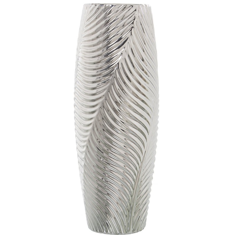 Vaso Alexandra House Living Argentato Ceramica 14 x 15 x 36 cm