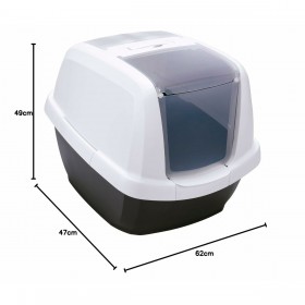 Lettiera per Gatti IMAC Azzurro Bianco 62 x 47,5 x 49,5 cm