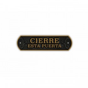 Distintivo Magnet & Steel Cierre esta puerta 24 x 7,2 cm
