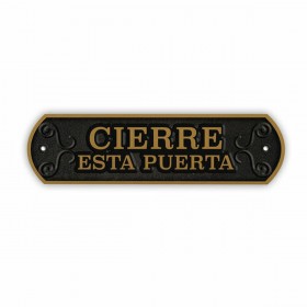 Distintivo Magnet & Steel Cierre esta puerta 24 x 7,2 cm
