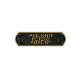Distintivo Magnet & Steel Peligro perro Suelto 24 x 7,2 cm
