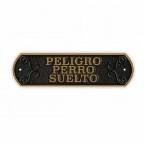 Distintivo Magnet & Steel Peligro perro Suelto 24 x 7,2 cm