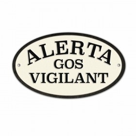 Distintivo Magnet & Steel Alerta Gos Vigilant 16,3 x 9,5 cm