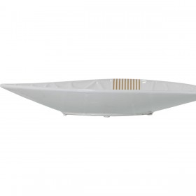 Centrotavola Alexandra House Living Bianco Dorato Ceramica 37 x 6 x 12 cm