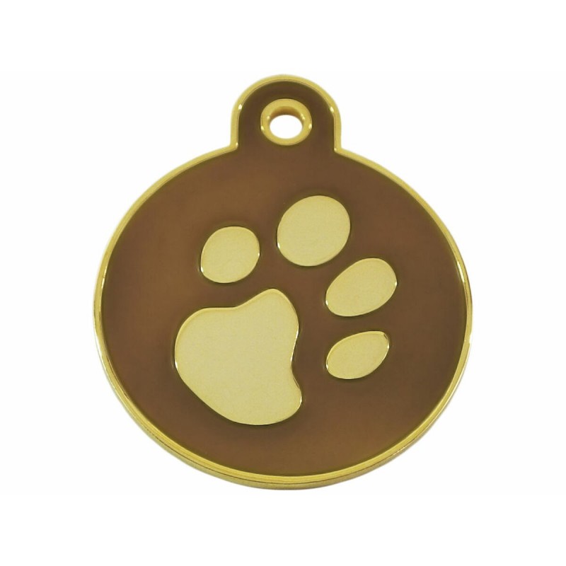 Targhetta per collana Imarc Circle Marrone Dorato