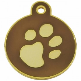 Targhetta per collana Imarc Circle Marrone Dorato