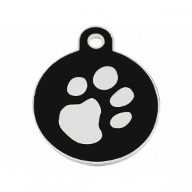 Targhetta per collana Imarc Circle Nero Argentato