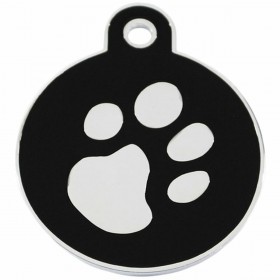 Targhetta per collana Imarc Circle Nero Argentato