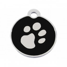 Targhetta per collana Imarc Circle Nero Argentato