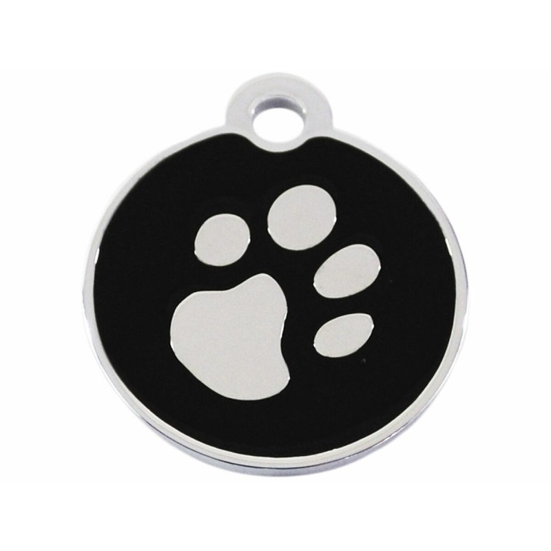 Targhetta per collana Imarc Circle Nero Argentato