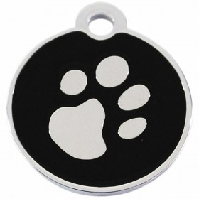 Targhetta per collana Imarc Circle Nero Argentato
