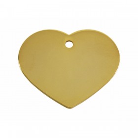 Targhetta per collana Imarc Heart Giallo Dorato