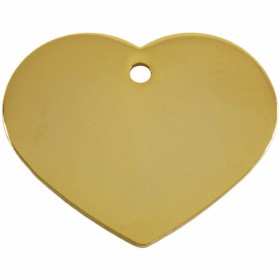 Targhetta per collana Imarc Heart Giallo Dorato