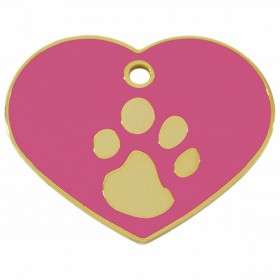 Targhetta per collana Imarc Heart Rosa Dorato