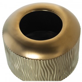 Vaso Alexandra House Living Dorato Ceramica 18 x 18 cm