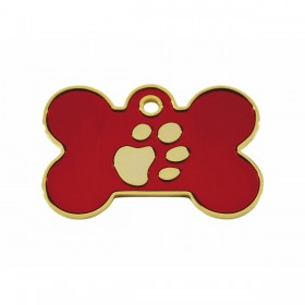 Targhetta per collana Imarc Bone Rosso Dorato