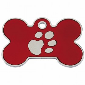 Targhetta di identificazione Imarc Bone Rosso Argentato