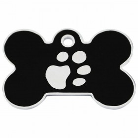 Targhetta di identificazione Imarc Bone Nero Argentato