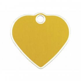 Targhetta per collana Imarc   Dorato Cuore Alluminio