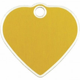Targhetta per collana Imarc   Dorato Cuore Alluminio