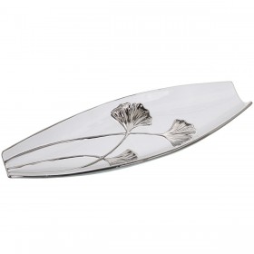 Centrotavola Alexandra House Living Bianco Argentato Ceramica 7 x 41 x 14 cm