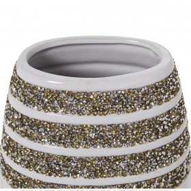 Vaso Alexandra House Living Bianco Ceramica 11 x 15 x 28 cm 16 x 9 x 30 cm