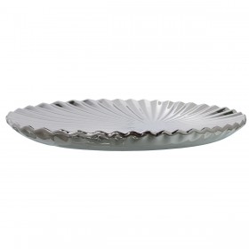 Centrotavola Alexandra House Living Argentato Ceramica 5 x 36 x 23 cm
