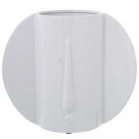 Vaso Alexandra House Living Bianco Ceramica Luminoso Faccia 13 x 24 x 20 cm