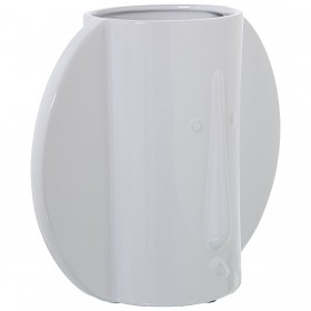 Vaso Alexandra House Living Bianco Ceramica Luminoso Faccia 13 x 24 x 20 cm
